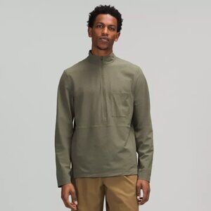 Lululemon Men's WovenAir Half-Zip - Dark Green